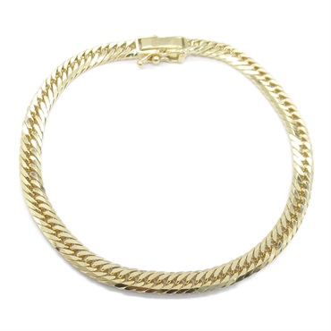 JEWELRY Triple 8 side Flat link chain 17.5cm 10.4g K18 Yellow Gold