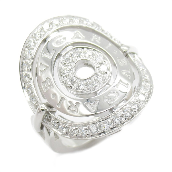 BVLGARI Astrale Cerchi Diamond Ring #6.25 US size K18 White Gold Used