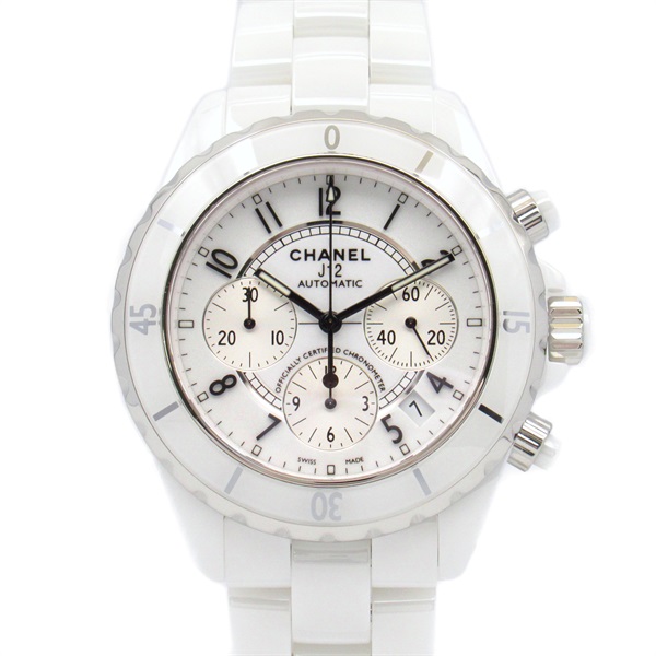 CHANEL J12 Chronograph Wrist Watch H1007 Automatic ceramic Used mens CC Coco