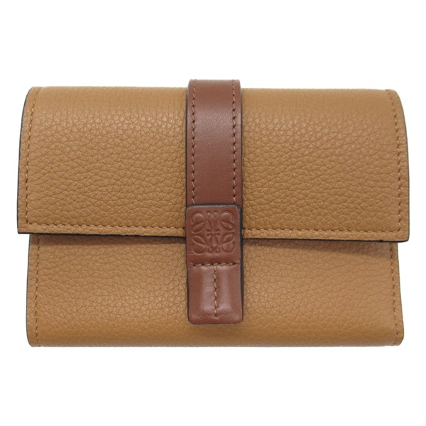 LOEWE Vertical Wallet Small Tri-fold purse C660S86X013639 leather Caramel Pecan