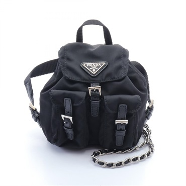 PRADA Mini rucksack Backpack Crossbody Shoulder Bag BZ0029 Nylon leather Black
