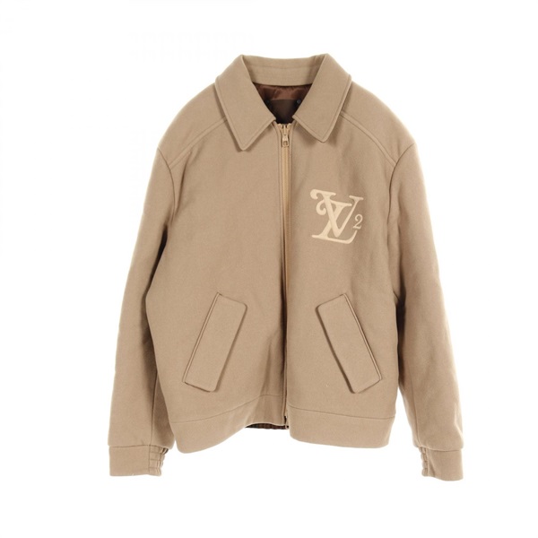 LOUIS VUITTON NIGO Reversible Giant Damier Blouson jacket #50 wool cashmere
