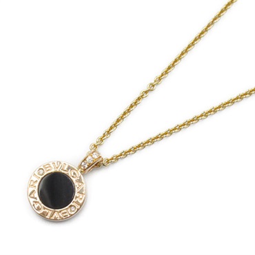 BVLGARI Bulgari Necklace Pendant 18KYG Yellow Gold Onyx shell diamond Black Used