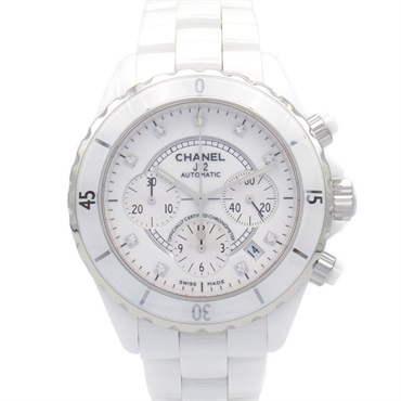 CHANEL J12 Chronograph 9P Diamond Wrist watch H2009 Automatic ceramic Used mens