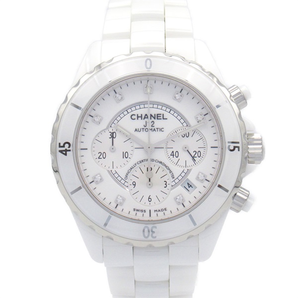 CHANEL J12 Chronograph 9P Diamond Wrist watch H2009 Automatic ceramic Used mens