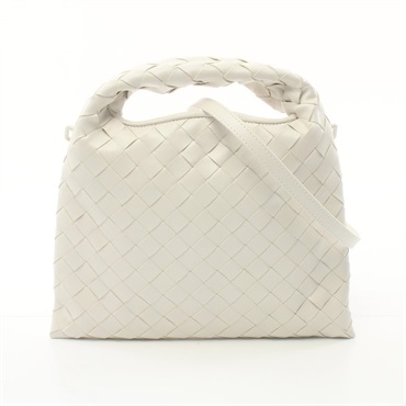 BOTTEGA VENETA MINI HOP Intrecciato Shoulder Bag 777586V3IV19156 leather White