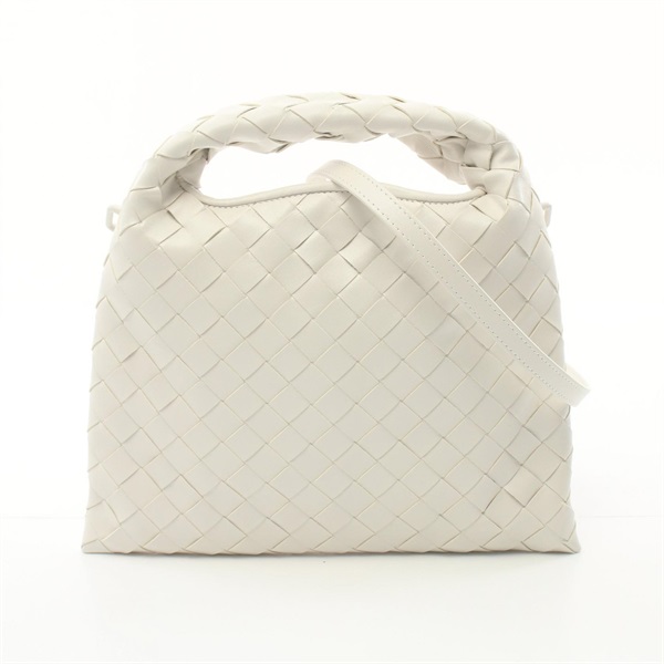 BOTTEGA VENETA MINI HOP Intrecciato Shoulder Bag 777586V3IV19156 leather White