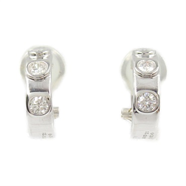 JEWELRY Diamond clip Earrings  K18 White Gold Used