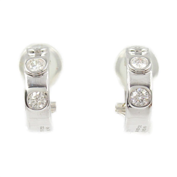 JEWELRY Diamond clip Earrings  K18 White Gold Used