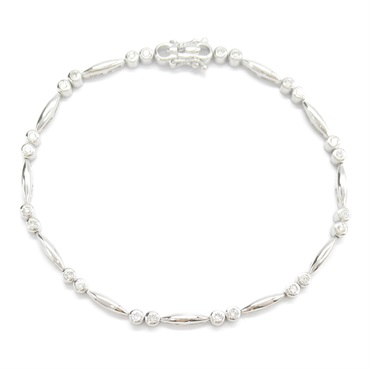JEWELRY Diamond Bracelet K18 WG White Gold Clear Used Women