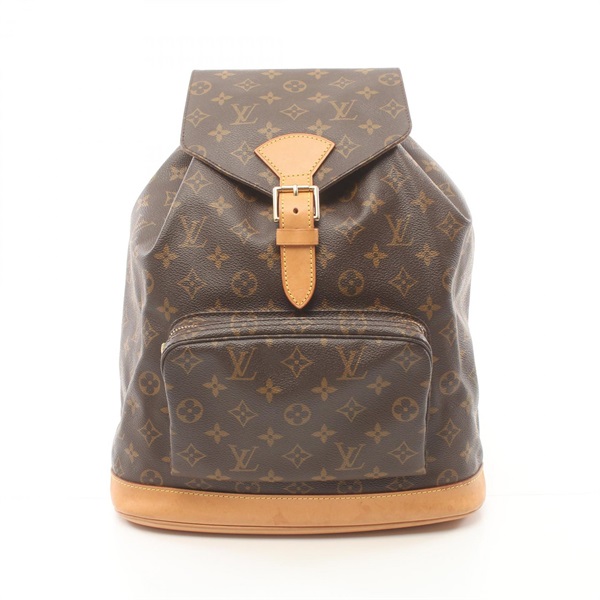 LOUIS VUITTON Montsouris GM Backpack bag M51135 Monogram canvas Used  LV Women
