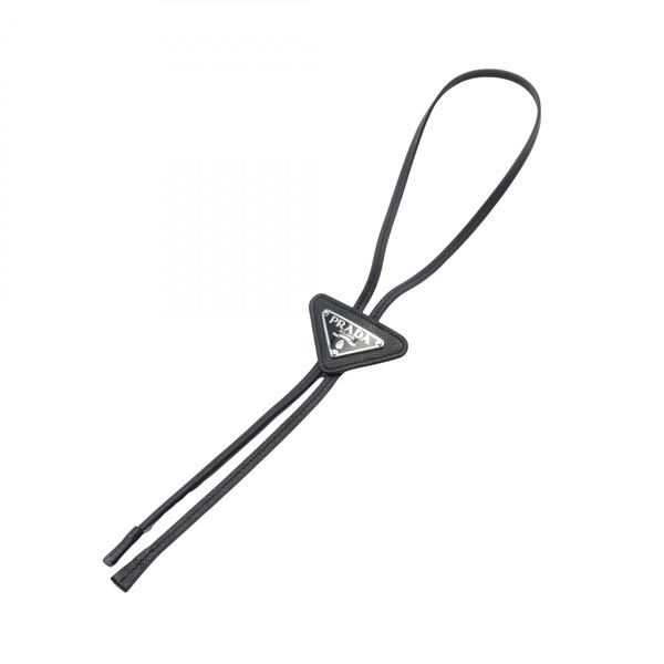 PRADA SAFFIANO TRIANG tie 2IC027QHHF0002 Safiano leather Black NEW mens