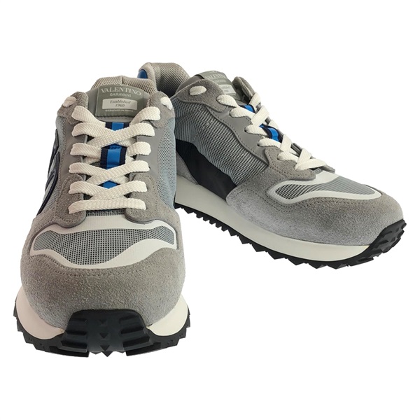 Valentino sneakers Shoes 4Y2S0H17TAEMJM43 leather Gray NEW mens #43