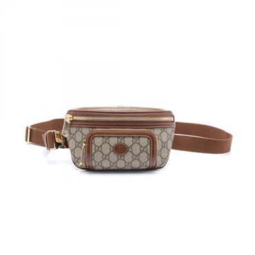 GUCCI Interlocking G GG Supreme Belt Waist bum bag 68293392THG8563 canvas beige