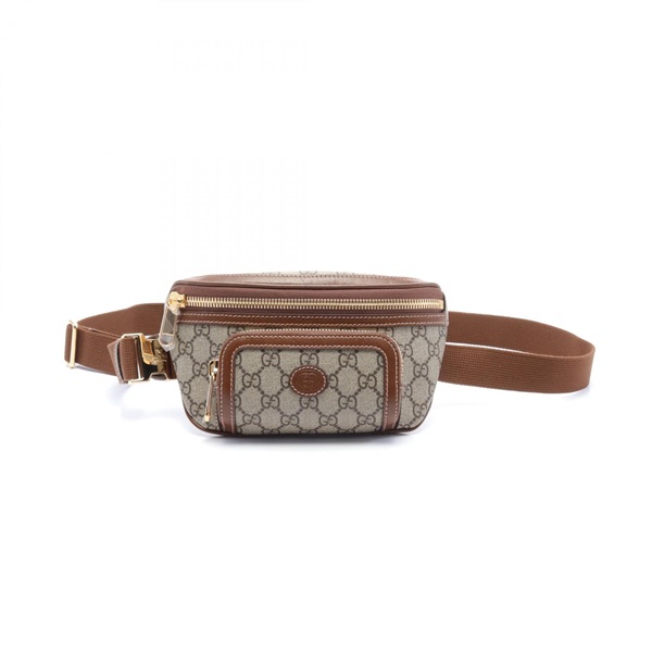 GUCCI Interlocking G GG Supreme Belt Waist bum bag 68293392THG8563 canvas beige