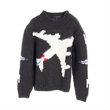 LOUIS VUITTON LV plane knitwear RM212 TPA HLN96W wool Gray Used mens #L