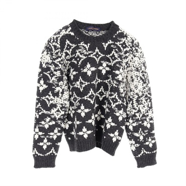 LOUIS VUITTON Distorted Monogram knitwear RM202 TPA HJN85W wool Used mens #L