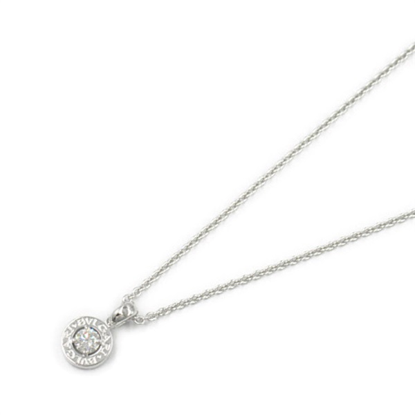 BVLGARI Diamond Necklace Pendant K18 WG 750 White Gold Used #40