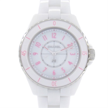 CHANEL CC J12 Pink Blush Wrist Watch H6755 Quartz ceramic Used Women Coco