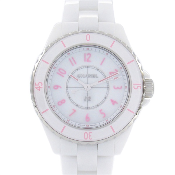 CHANEL CC J12 Pink Blush Wrist Watch H6755 Quartz ceramic Used Women Coco
