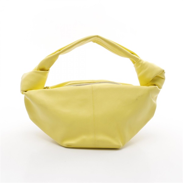 BOTTEGA VENETA double knot top handle Handbag 629635 leather Yellow Used Women