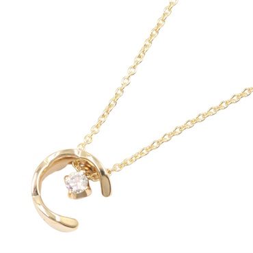 CHANEL Coco Crush Necklace 1P Diamond Pendant 18KYG Yellow Gold Used women CC