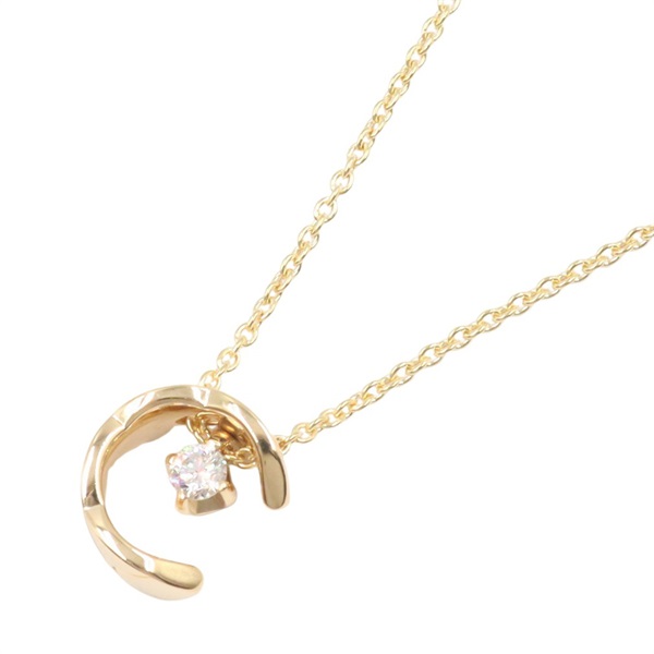 CHANEL Coco Crush Necklace 1P Diamond Pendant 18KYG Yellow Gold Used women CC