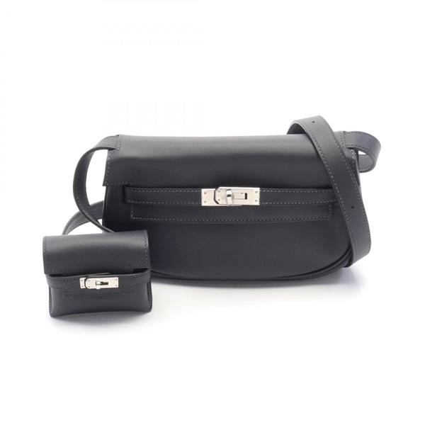 HERMES Kelly Move Shoulder crossbody Bag B Epsom Gray Cavan SHW