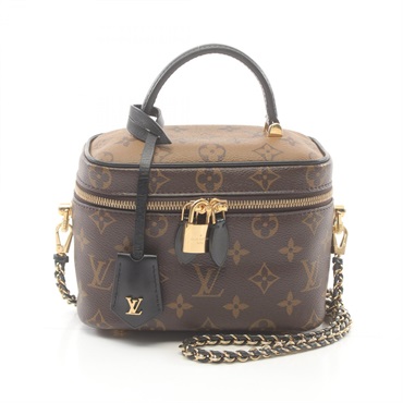 LOUIS VUITTON Vanity NV PM 2way Handbag M45165 Monogram Reverse Black Used Women