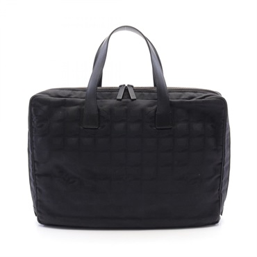 CHANEL New travel line Business bag A15974 Nylon leather Black Used Women Coco