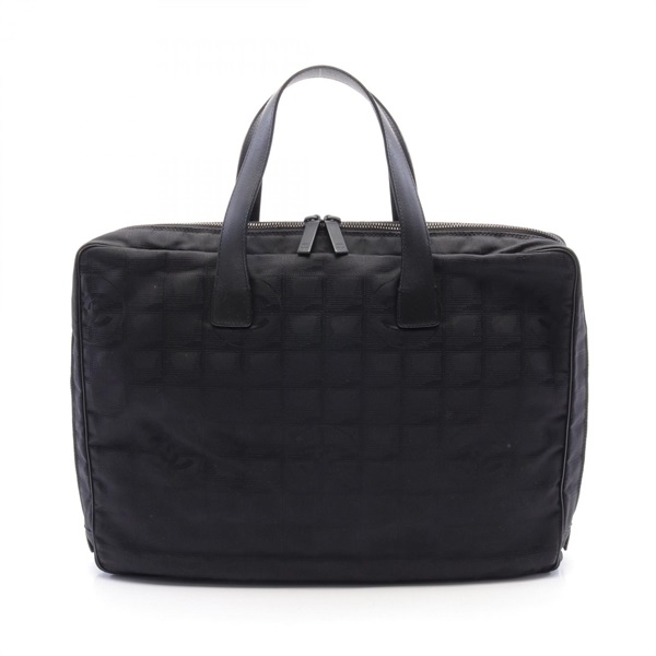 CHANEL New travel line Business bag A15974 Nylon leather Black Used Women Coco