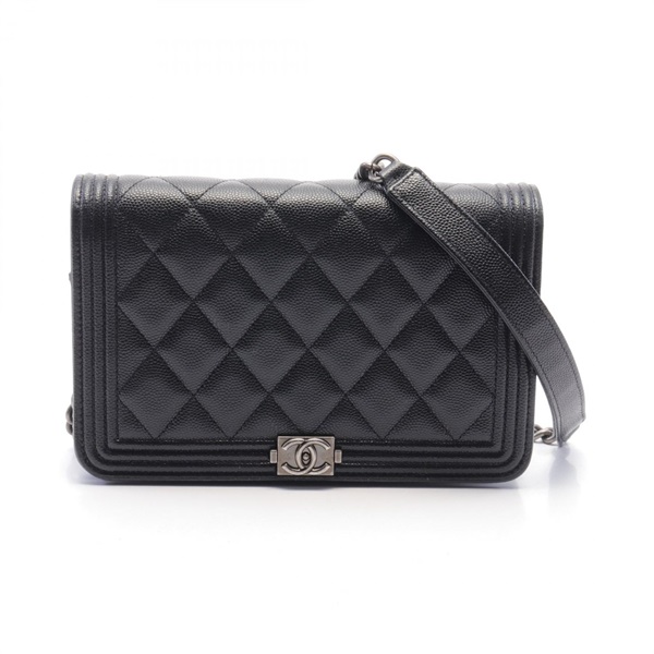 CHANEL Boy Chanel Matelasse Shoulder Bag AP1117 leather Grained calfskin Black