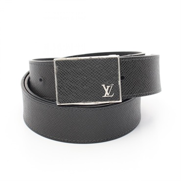 LOUIS VUITTON Ceinture Metropole belt M9059 Taiga leather Black Used mens LV