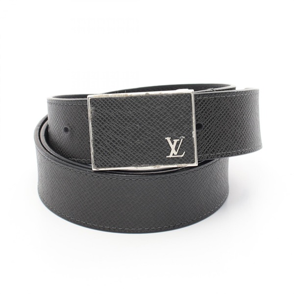 LOUIS VUITTON Ceinture Metropole belt M9059 Taiga leather Black Used mens LV