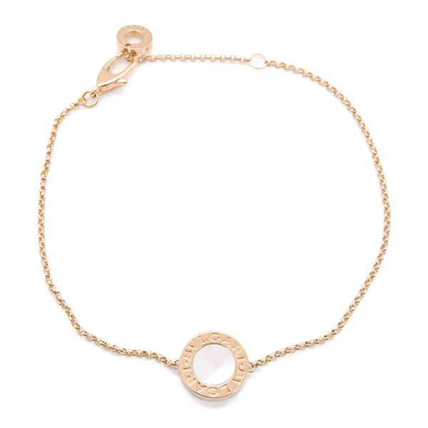BVLGARI BVLGARI Bracelet Mother of Pearl 18KPG Pink Rose Gold White Used Women