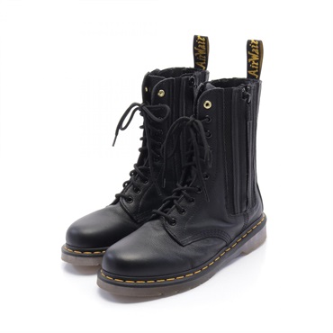 Yohji Yamamoto Dr. Martens 10 holes boots HJ-E05-762 leather Black Used mens