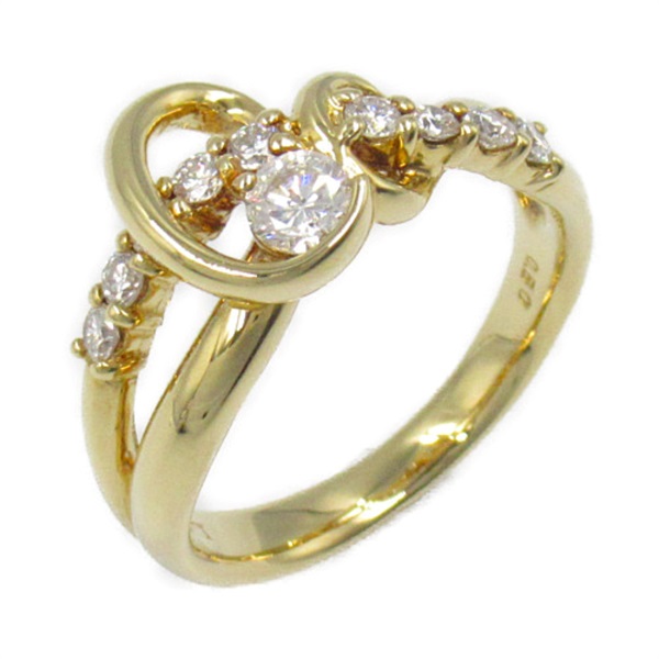 JEWELRY Diamond Ring 18KYG Yellow Gold Used women US size 6