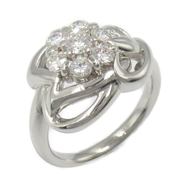 JEWELRY Diamond Ring Pt900 Platinum Used women US size 6