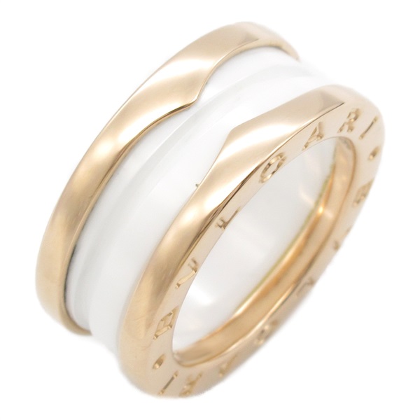 BVLGARI B-zero1 ceramic Ring 18KPG Pink Rose Gold Used unisex US size 4.5 #48