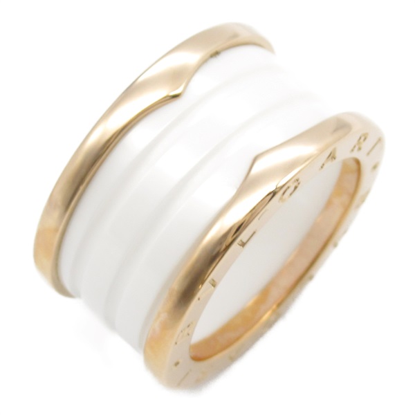 BVLGARI B-zero 1 ceramic Ring 18KPG Pink Rose Gold Used unisex US size 6.5 #53