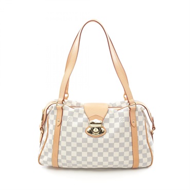 LOUIS VUITTON Stresa PM Shoulder Bag N42220 Damier Azur canvas White Used Women