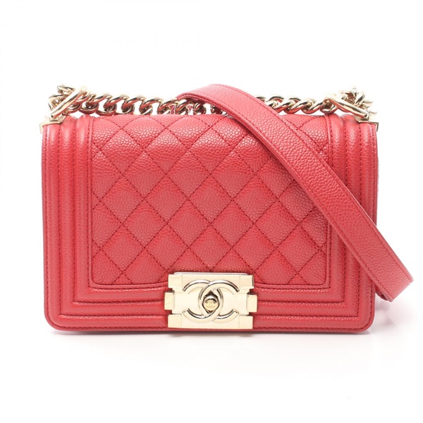 CHANEL Boy Chanel Small Chevron V Stitch chain Shoulder Bag A67085 leather GHW
