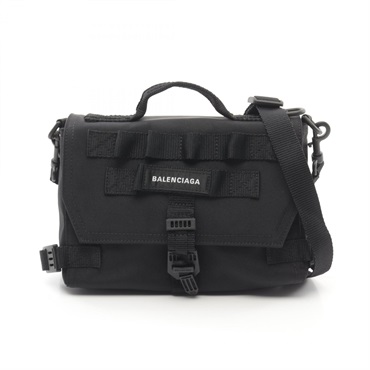 BALENCIAGA ARMY MESSENGER S Shoulder bag 6561062BKPI1000 Nylon canvas Black NEW