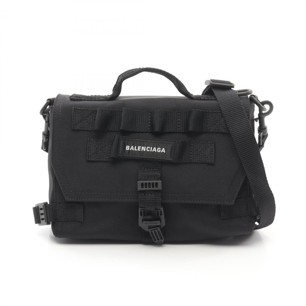 BALENCIAGA ARMY MESSENGER S Shoulder bag 6561062BKPI1000 Nylon canvas Black NEW