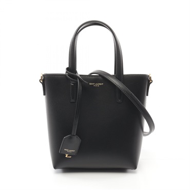 SAINT LAURENT Mini Toy Shopping 2way Handbag 773995AADDI1000 leather Black NEW