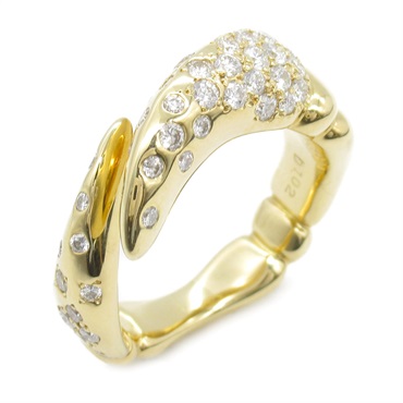 JEWELRY Diamond Ring 18KYG Yellow Gold Used women US size 7