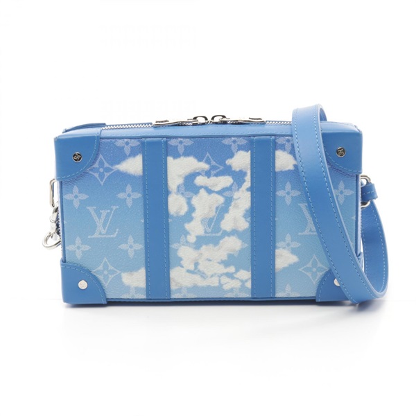 LOUIS VUITTON Soft trunk wallet Shoulder Bag M45432 Monogram canvas Blue Used LV