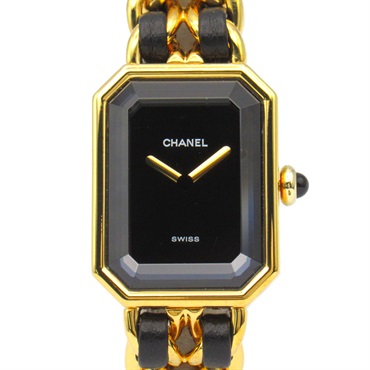 CHANEL Premiere S Wrist Watch H0001 Quartz Gold Plated leather Used Women CC