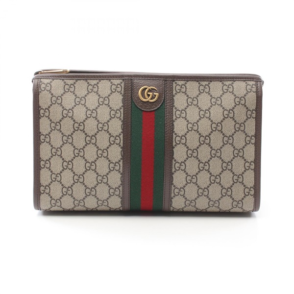 GUCCI Ophidia GG Supreme Pouch bag 59823496IWT8745 canvas leather Ebony Brown