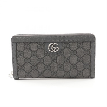 GUCCI Ophidia GG Supreme Around long wallet 706844UULBN1244 canvas Gray NEW mens
